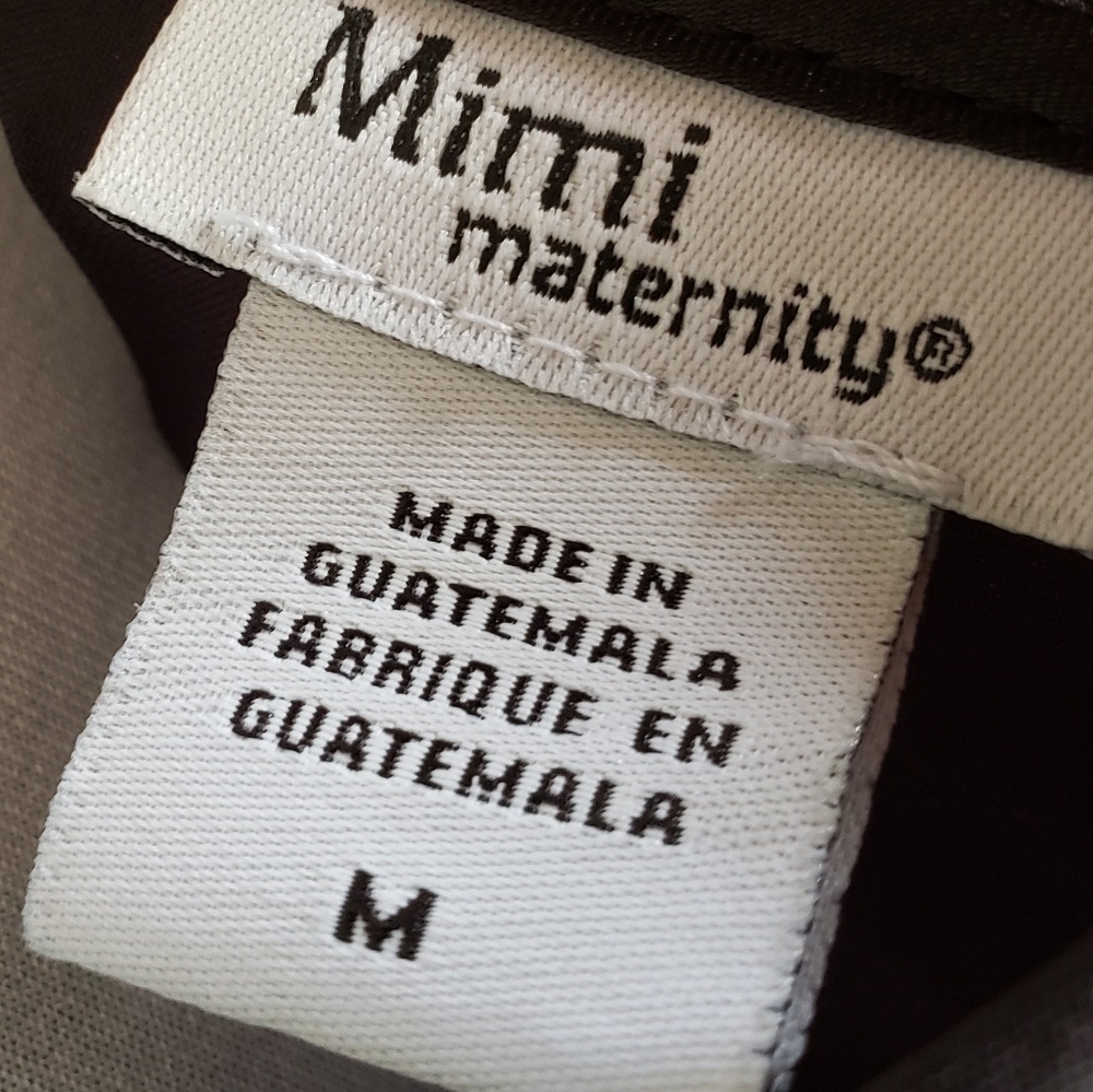 Mimi Maternity Tank Top Baby Doll V Neck BLK sz M - Picture 5 of 9